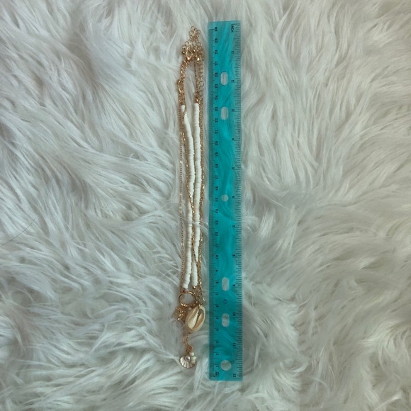 THREE white/gold beach theme fabulous layered necklaces - Picture 9 of 9